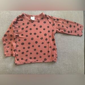 Girls top- Zara/ *4-5/ brown w/ ⚫️/ guc